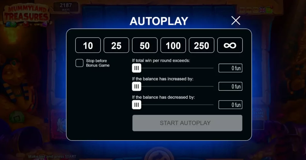 تشغيل تلقائي لـ كنوز أرض المومياء