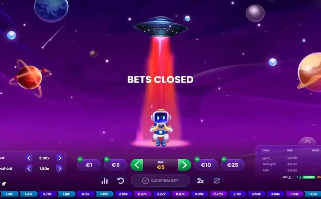 رواد الفضاء يبدأون اللعبة