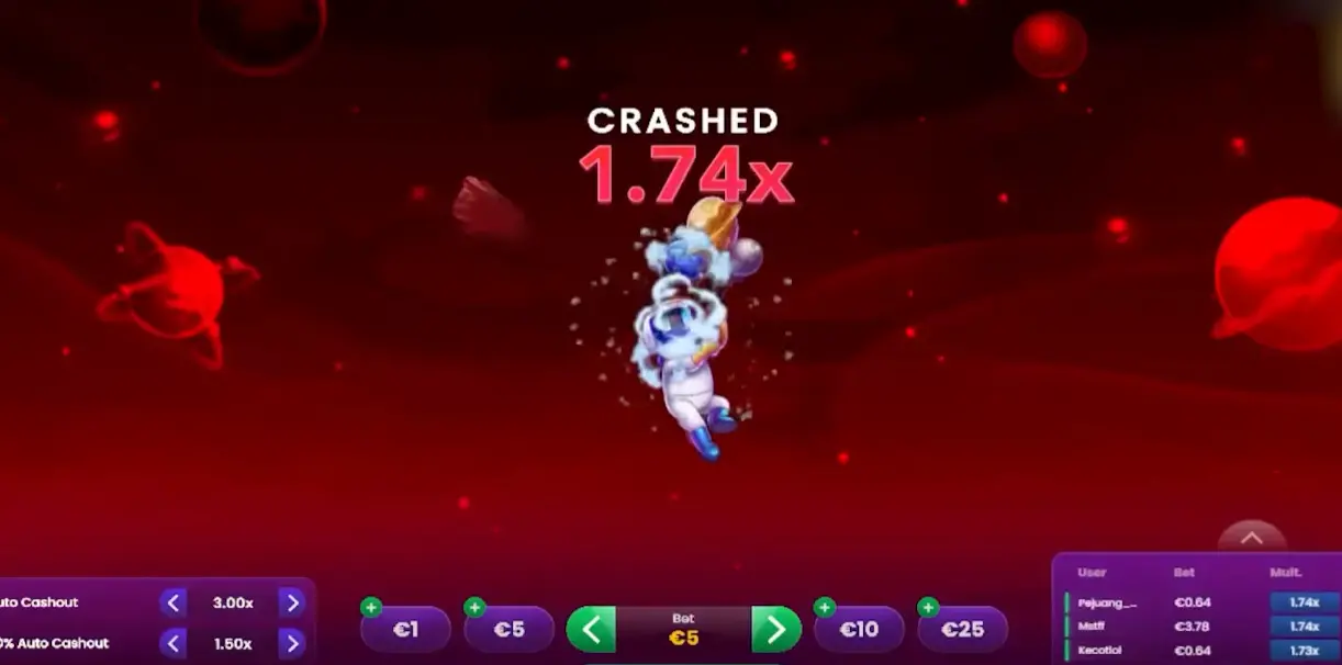 نهاية لعبة رواد الفضاء