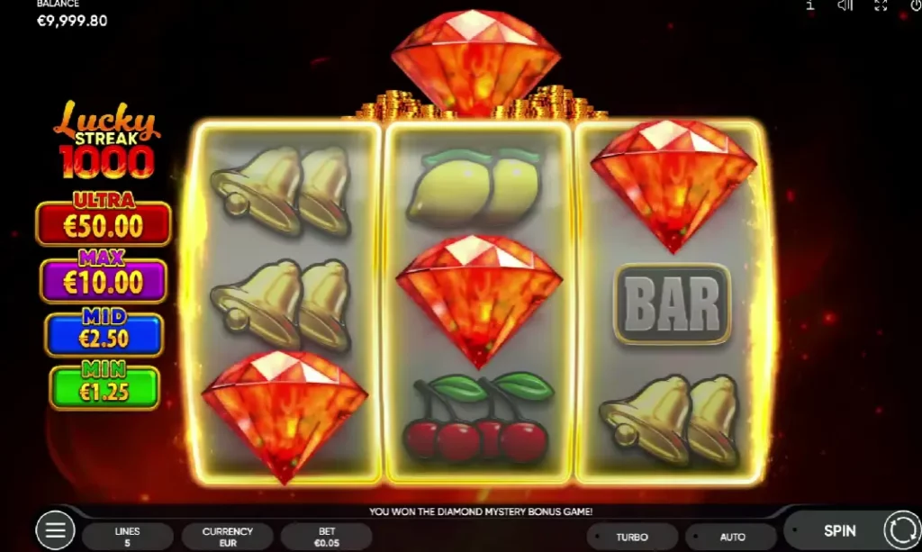 واجهة Lucky Streak 1000